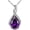 Purple, variant on 925 Sterling Silver Simulated Aquamarine Birthstone Pendant Necklace Women Gifts