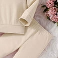 thumbnail image 4 of Zshosam Toddler Girl Clothes Fall Sets Teen Girl Clothes Girls Outfits 3Pcs Long Sleeve Top Pants Kids Clothes Fall,Beige 18-24 Months, 4 of 5