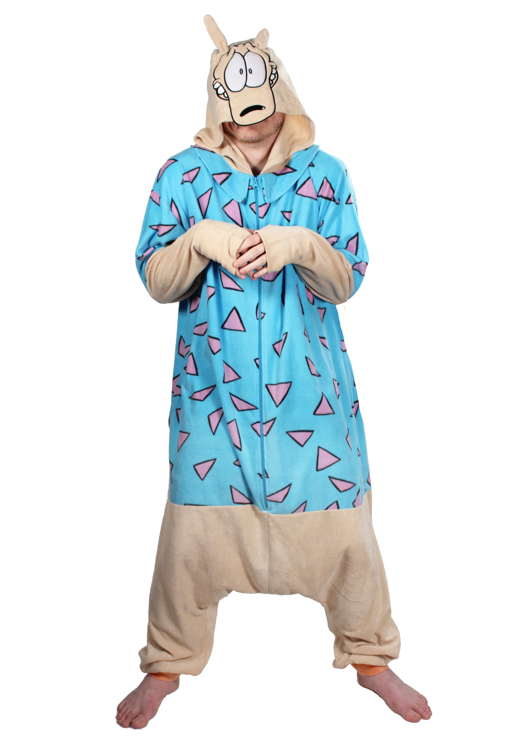 Adult Rocko's Modern Life Nickelodeon Hoodie Kigurumi 1Pc Plush Costume Pajamas 