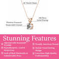 thumbnail image 3 of Cate & Chloe Faye 18k Rose Gold Plated Silver Pendant Necklace with Swarovski Crystal for Women, 3 of 8