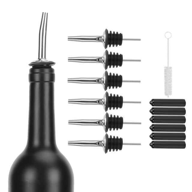 Vertedor, vertedor de acero inoxidable, vertedor de silicona para licor, vertedor de acero inoxidable, resistente y resistente Jadeshay A