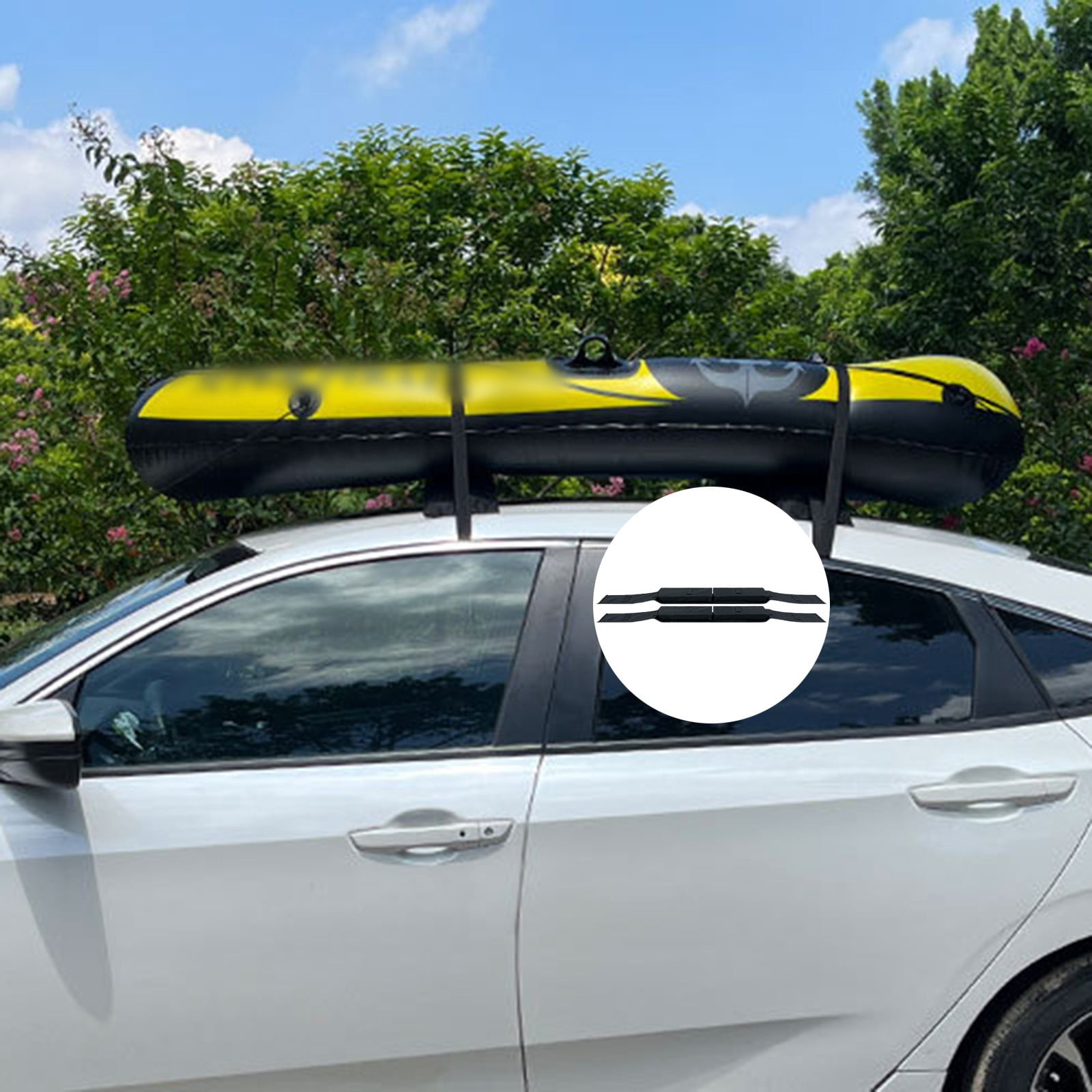 Universal Kayak Roof Rack for Cars Without Crossbars SUP Canoe and Outdoor Gear Transport