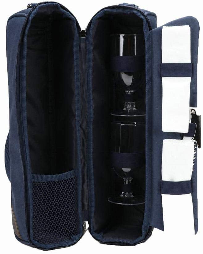 Wine Carrier Tote Bag Set Insulated Wine Bottle holder Case W