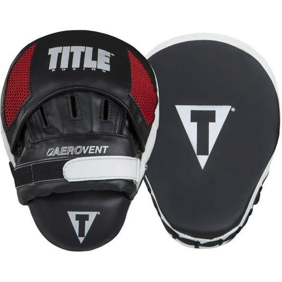 Title Boxing Excel Incredi-Mitts Aerovent Leather Punch Mitts - Black/White/Red