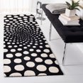 thumbnail image 3 of SAFAVIEH Soho Chloe Polka Dots Wool Area Rug, Black/Ivory, 7'6" x 9'6", 3 of 9