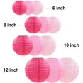 thumbnail image 2 of JUMRHFAN 12 Pcs Pink Party Paper Lanterns Romantic Decorations Rose Red and Pink Round Chinese Paper Lanterns for Wedding Birthday Party Valentine's Day Engagement Baby Showers Decoration, 2 of 7