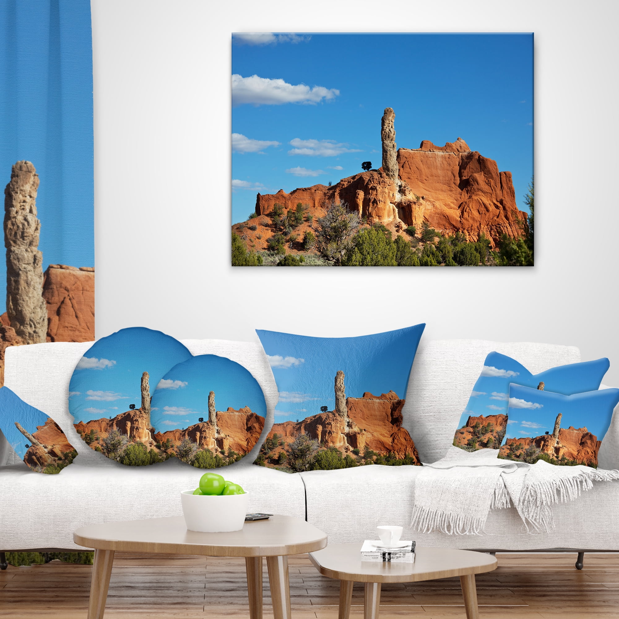 Designart Kodachrome State Park USA - Modern Landscape Printed Throw Pillow - 18x18