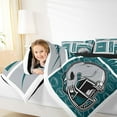 thumbnail image 4 of jejeloiu Rugby Football City Twin Comforter Sets,Gray Green Bedding Set For Men Women Reversible 2 Pieces, 4 of 8