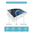 thumbnail image 5 of Quilts Twin-XL Size Bedding Set, Blue Marble Lightweight Quilted Comforter, Modern Abstract Watercolor Ombre Aesthetic Soft Reversible Bedspread Coverlet with Pillow Covers for All Season, 68" x 98", 5 of 7