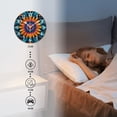 thumbnail image 3 of Modern Wall Clock Battery Operated Analog Clock Silent Non-Ticking Round Clock Decorative for Office,Bedroom-Colorful Paper-Cut Style Mandala Made Of Leaves And Flowers(10inch), 3 of 4