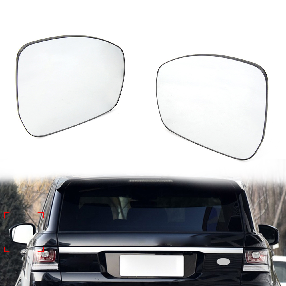 ZS 1Pair Car Heatable Rear View Mirror Glass For Land Rover LR4 LR5