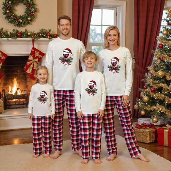 Matching Family Christmas Pajamas, 2025 2026 Loungewear Set Christmas Pjs for Family Holiday Gift
