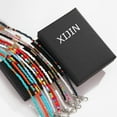 thumbnail image 6 of XIJIN 12Pcs Handmade Beaded Anklets for Women Boho Colorful Beads Ankle Bracelets Set, 6 of 6