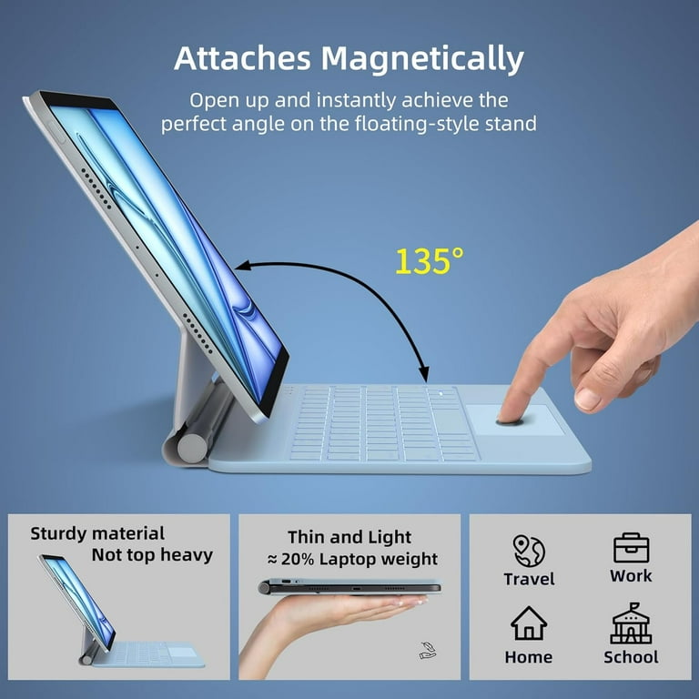 Keyboard Case for iPad Air 11 inch (M2) 2024 & iPad Pro 11 inch