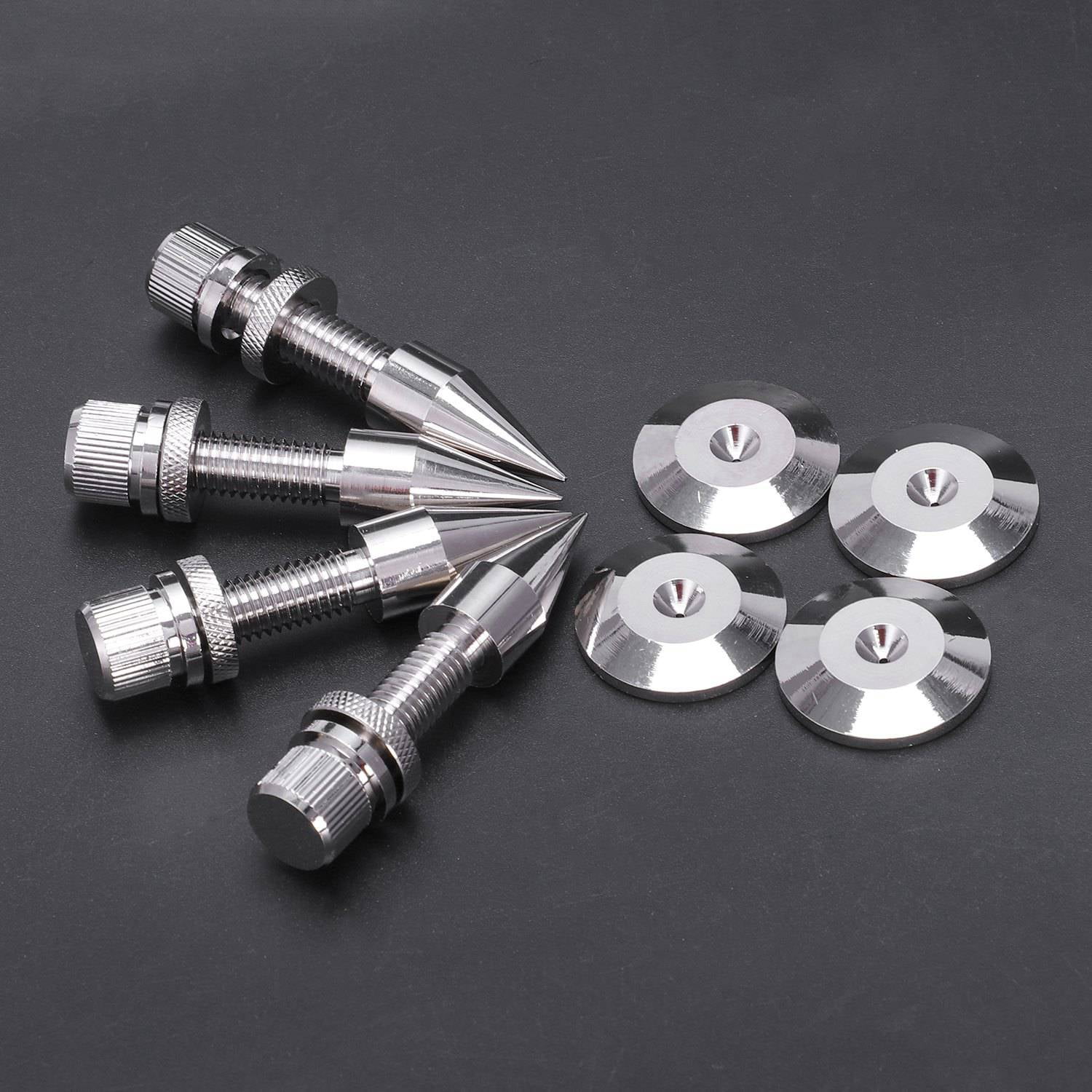 YuanYong Lot de 4 pieds d'isolation pour haut-parleurs HiFi - 39 mm x 24 mm - Pieds d'isolation pour audio, haut-parleur, caisson de basses, home cinéma - Noir