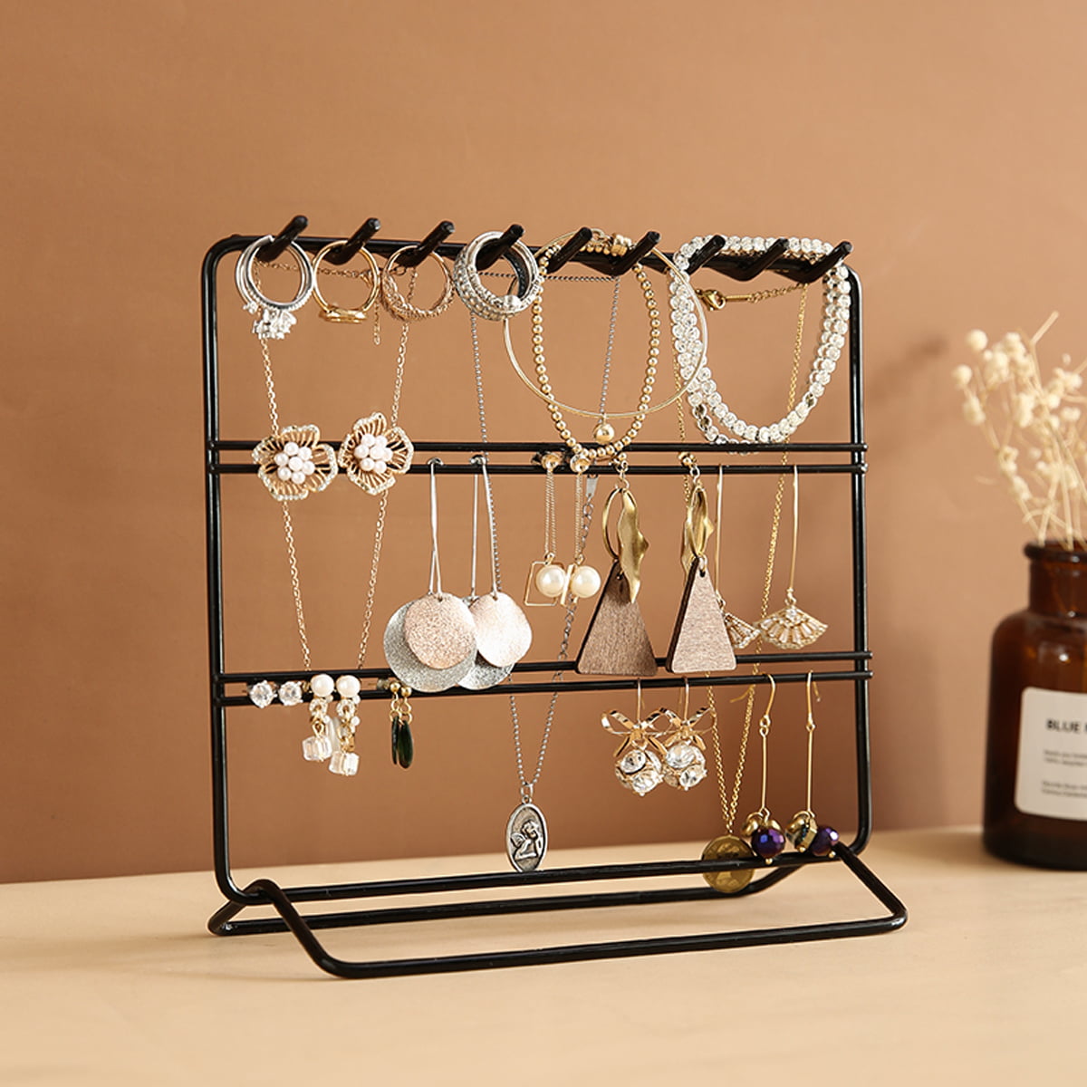 Jewelry storage hanging organizer