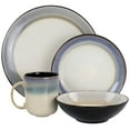 thumbnail image 4 of Gibson Elite Rings of Saturn 16-Piece Dinnerware Set - Grey, 4 of 5