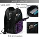 thumbnail image 4 of Balery Purple Butterfly Mochila con carga USB para hombre y mujer - Mochila impermeable y antirrobo para laptop con puerto USB para viajes, trabajo, 4 of 7