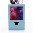 thumbnail image 1 of Blue Red Clouds Stars Galaxy Desk Supplies Organizer Pen Holder Card, 1 of 3