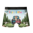 thumbnail image 2 of Happy Easter Shiba Inu American Flag Truck Bunny Ears All Over Print Boxer Briefs Underwear for Men Dad Shibas Dog Lovers Gifts Idea - 03001, 2 of 6