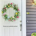 thumbnail image 5 of Artificial Spring Wreath, Artificial Summer Wreath Flower Wreaths for Front Door Wall Wedding Festival Farmhouse Outside Home Indoor Outdoor Decor, 5 of 7
