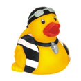 thumbnail image 1 of Referee Rubber Duck Toy - Yellow & Black, 1 of 1