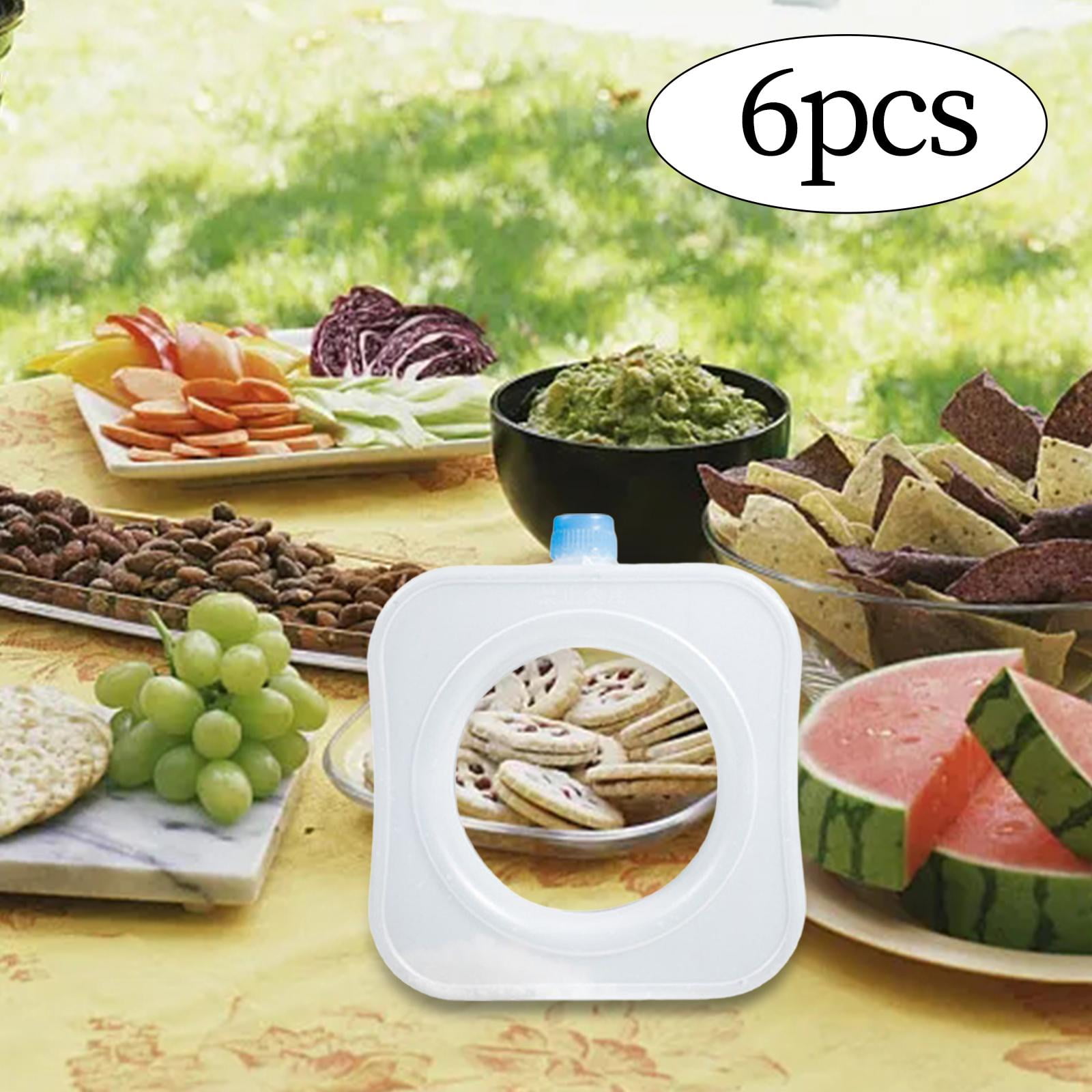 harayaa 6 Pieces Freezer Packs Cooling Elements Travel Ice Freezer Blocks for Picnic 13.5cmx11.5cmx4cm