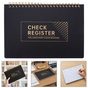 COOPHYA Personal Checkbook Register Book in Black with Thick Paper for Office, Business, and Accounting Use