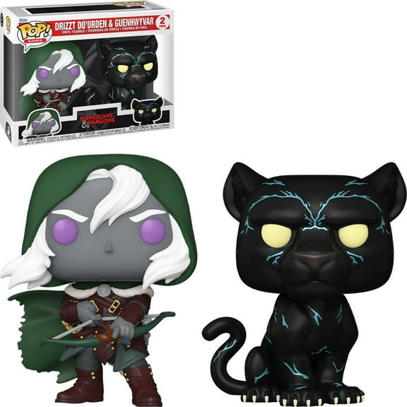 D&D Drizzt Do'urden & Guenhwyvar Pop Figure 2pack, Not Mint