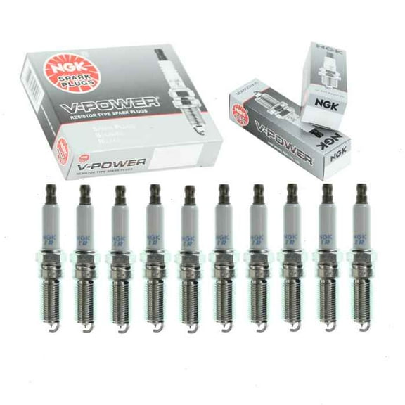 10 pc NGK V-Power Spark Plugs compatible with Dodge Viper 8.4L V10 2008-2017