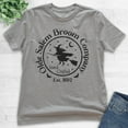 thumbnail image 2 of Kids Broom Company Witch Shirt, Youth Kids Boy Girl T-Shirt, Funny Halloween T-shirt, Salem Shirt, Witch T-shirt, Dark Heather Gray, X-Small, 2 of 4
