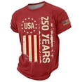 thumbnail image 3 of ibiyuan America 250 Tshirt Kids Red White and Blue America 250 Boys T Shirts Crewneck Casual Short Sleeve Patriotic Tee Family Vacation Trip Tee, 3 of 6