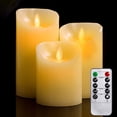 thumbnail image 3 of Set de 3 Velas LED Sin Llama con Mando a Distancia Marfil-- Sincero Electrónica, 3 of 3