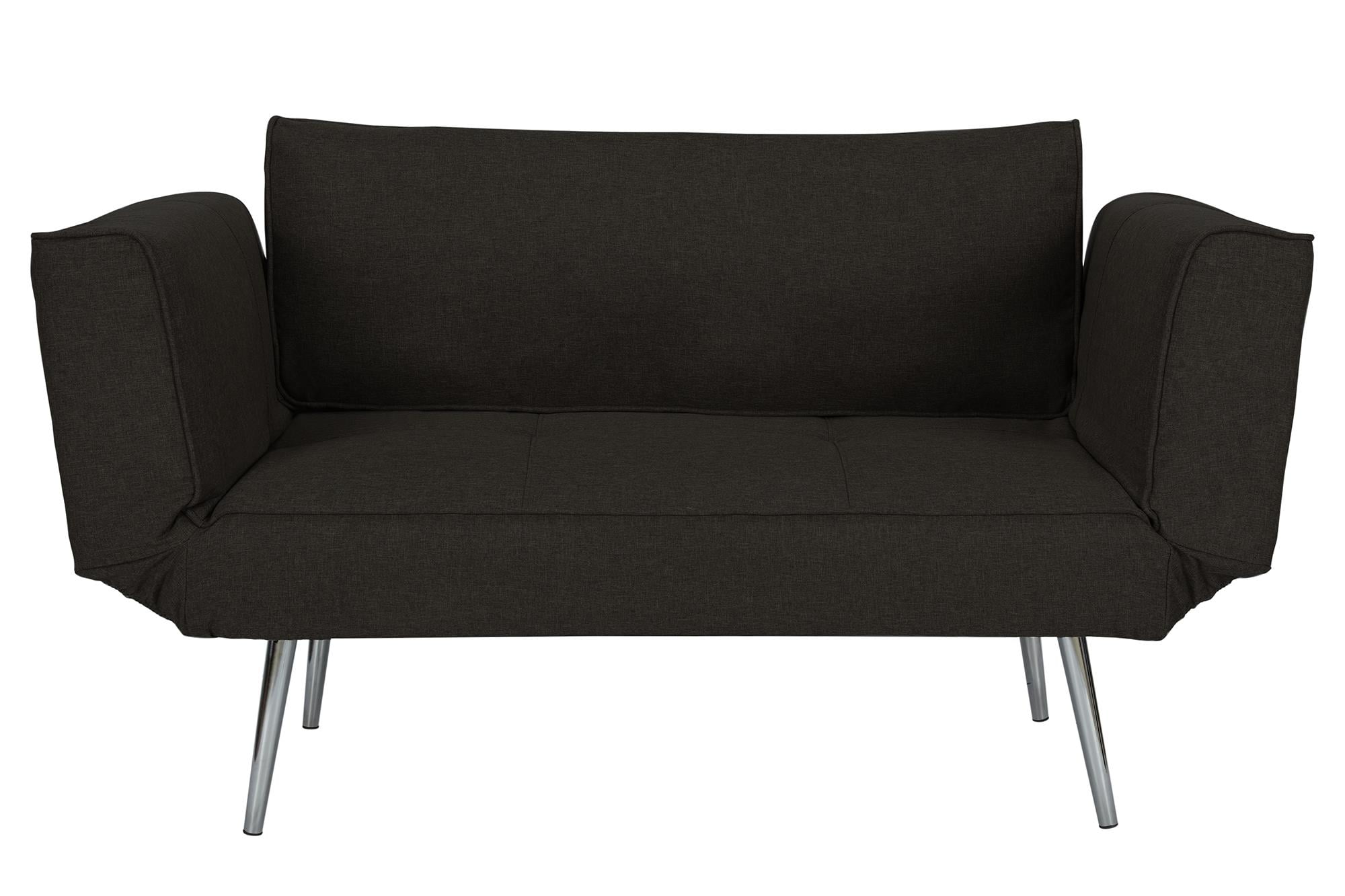 DHP Euro Futon with Magazine Storage, Black