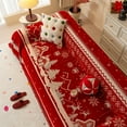 thumbnail image 5 of Hometravel Christmas Themed Sofa Cover, Red Festive Furniture Protector, Holiday Patterned Decorative Throw for Living Room Seasonal Decor, 5 of 6