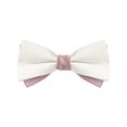 thumbnail image 1 of INSPIRAR CHIC Corbata de moño vintage bicolor para hombres del Día del Padre para banquetes, bodas y más, blanco-rosa, talla única, 1 of 4