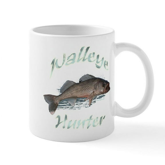 CafePress - Walleye Hunter Mug - 11 oz Ceramic Mug - Novelty Coffee Tea Cup