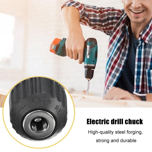 Llave de taladro Destornillador de mandril eléctrico Kit convertidor de controlador de impacto 4 piezas