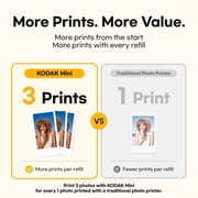 KODAK Mini 2 Retro 4PASS Portable Photo Printer (2.1x3.4 inches) + 38 Sheets Bundle, Black
