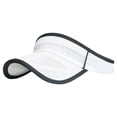 thumbnail image 4 of PoureLoom Mesh Sun Visor Hat for Men Women, Breathable Hollow Top Visor with Rollable Brim, Lightweight Adjustable Outdoor Running Golf UV Protection Cap White One Size, 4 of 6