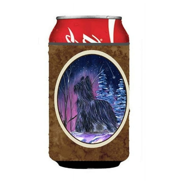 Starry Night Briard Can Or bottle sleeve Hugger - 12 oz.