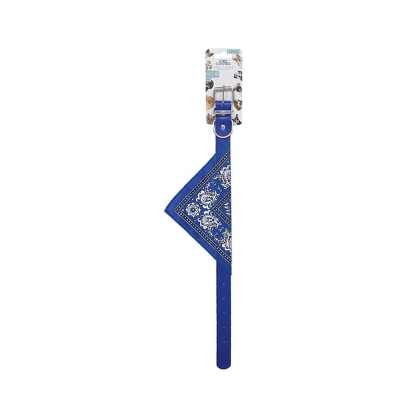Large Dog Collar with Blue Bandana