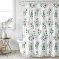thumbnail image 6 of Daisy Shower Curtain Set - Standard 72" x 72" Washable Bathtub Curtain with 12 Hooks, Spring Eucalyptus Leaves Flowers Botanical Country Waterproof Fabric Stall Shower Curtains for Bathroom Décor, 6 of 6