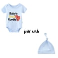 thumbnail image 2 of YSCULBUTOL Baby Twins Bodysuits Baby First Rumble Infant Baby Clothes Unisex Twin Romper Outfits With Hat, 2 of 5