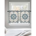 thumbnail image 5 of Boho Southwest Tier Curtains 24 Inch Length,Sheer Curtains for Bedroom Living Room Country Tribe Ethnic Traditional Pattterned Short Kitchen Curtains Drapes for Small Half Window 27.5"x24" 2 Panels, 5 of 7