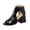 Black, variant on Womens Sandals Dressy Casual Fashion Solid Color Leather Hollow Open Toe Thick High Heeled Front Zipper Roman Sandals