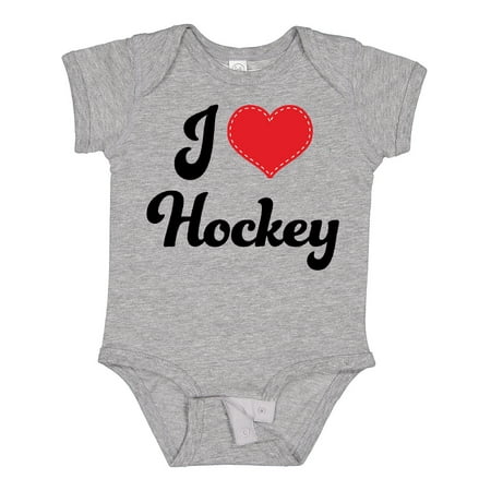 

Inktastic I Love Hockey Gift Baby Girl Bodysuit