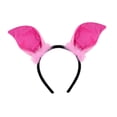 thumbnail image 4 of Diadema con orejas de cerdo, un accesorio adorable con orejas de animal, ideal para espectáculos o fiestas de disfraces. Rosa, 4 of 9