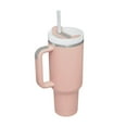 thumbnail image 1 of Gobelet de 40 Oz avec Poignée et Couvercle Étanche avec Paille, Tasse à Café Moderne Isolée sous Vide, Tasse Réutilisable en Acier Inoxydable, 1 of 5