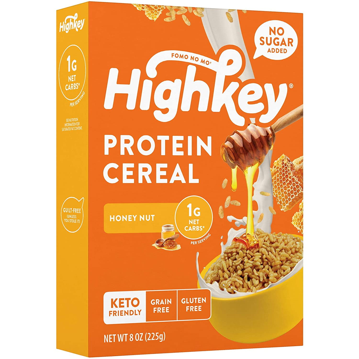 HighKey Healthy Gluten Free Cereal Honey Nut Protein Cereal 8
